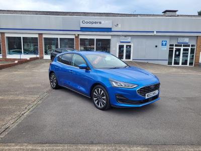 Ford Focus 1.0T EcoBoost MHEV Titanium X DCT Euro 6 (s/s) 5dr Hatchback Hybrid Desert Island Blue at Coopers of Oulton Leeds