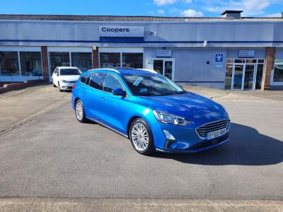 Ford Focus 1.5T 150PS EcoBoost Titanium X Auto Euro 6 (s/s) 5dr Estate Petrol Desert Island Blue at Coopers of Oulton Leeds